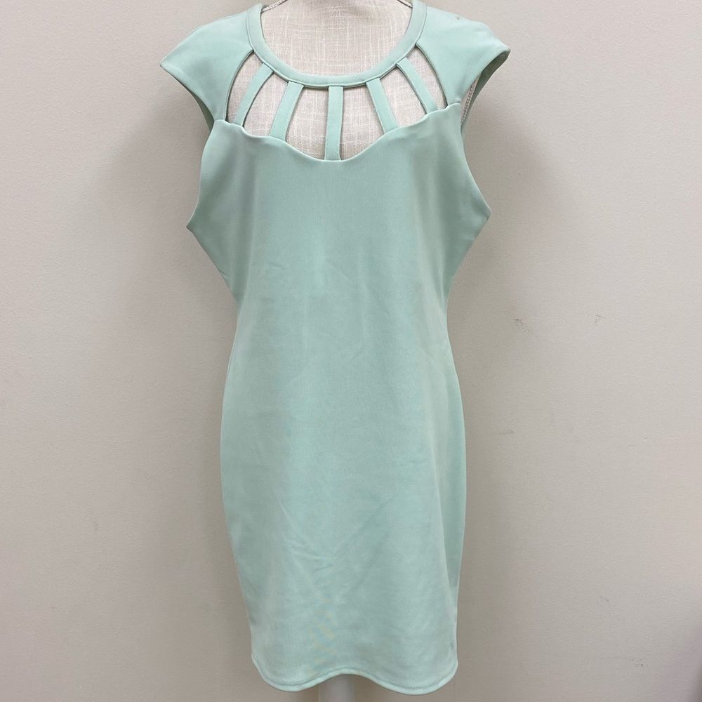Kardashian Kollection Spearmint Cut Out Body Con Dress